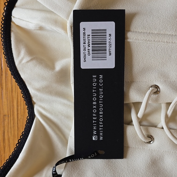 NWT, White Fox Boutique, "Shout Out  Bustier," Women's Size M - Picture 9 of 13